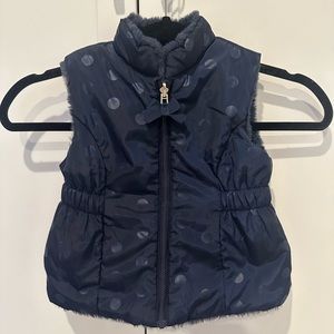 REVERSIBLE VEST IN NAVY DOT BY MAYORAL